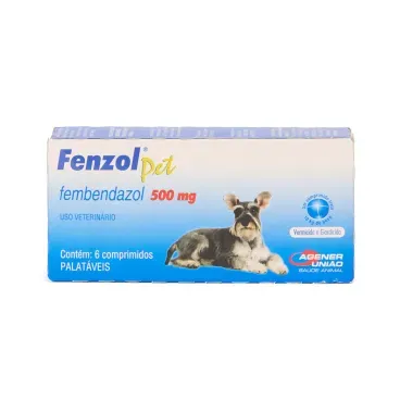 Vermifugo Fenzol Pet 500mg para Caes 6 comprimidos